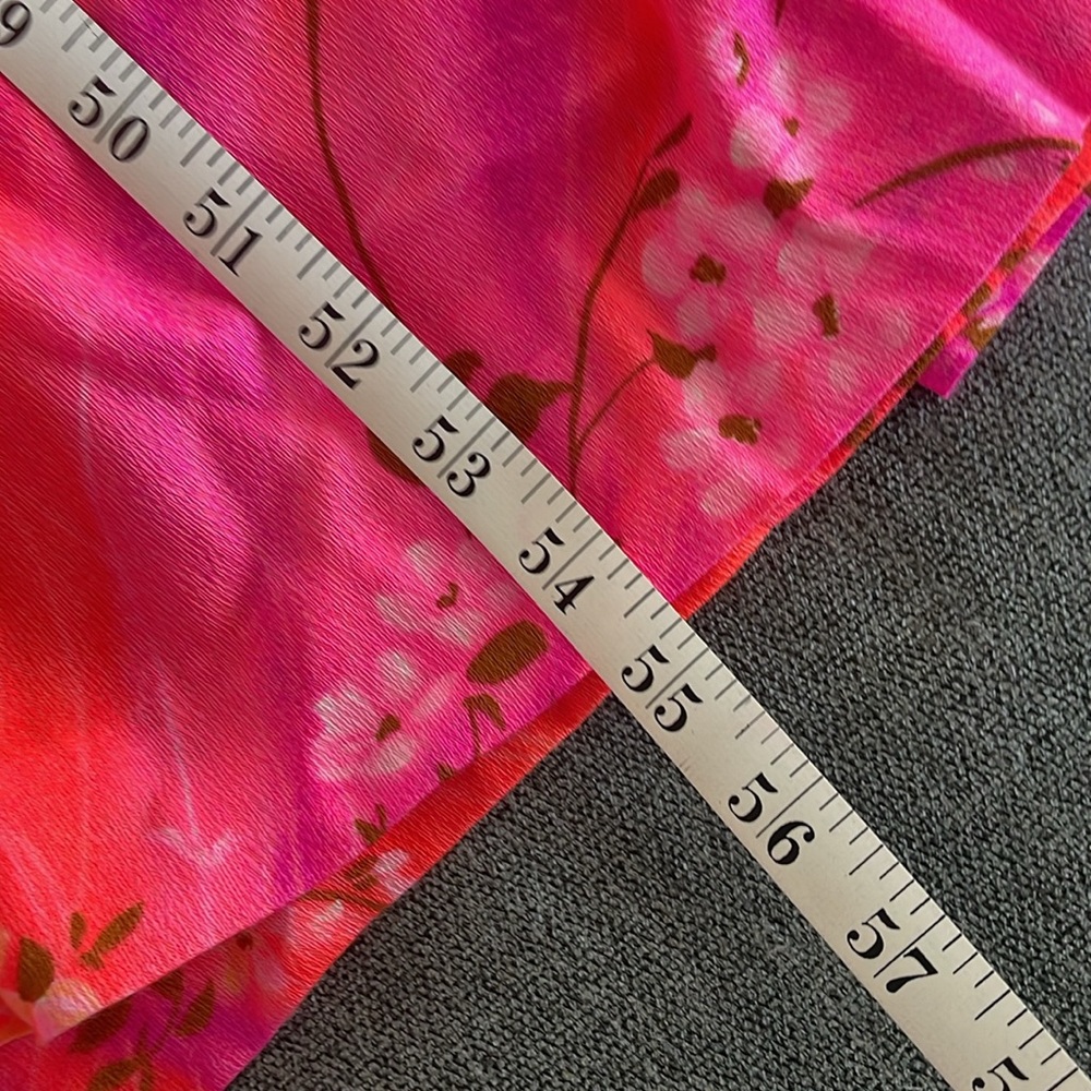 VTG Mildred's Hawaii Dress Barkcloth/Bright Neon Floral Ruffled Bow 60s 70s - Picture 14 of 14